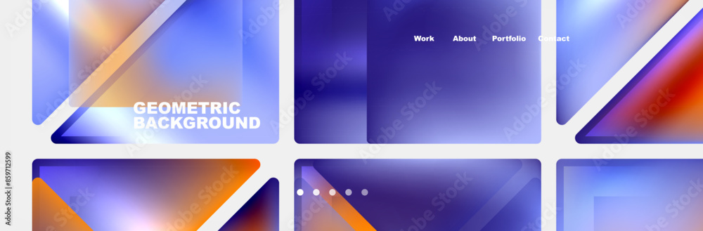 Fototapeta premium Gradient triangles composition with bright fluid colors. Vector Illustration For Wallpaper, Banner, Background, Card, Book Illustration, landing page