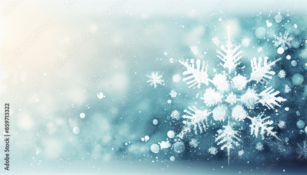 Snowflakes background. Generative AI. Snowflakes background. Generative AI.
