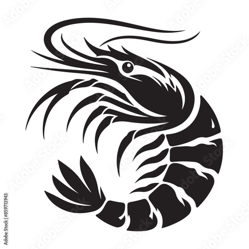 Prawns vector silhouette