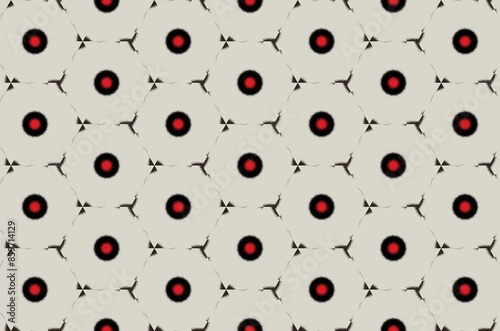 A pattern of white and red circles