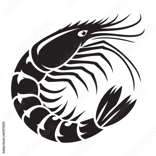 Prawns vector silhouette