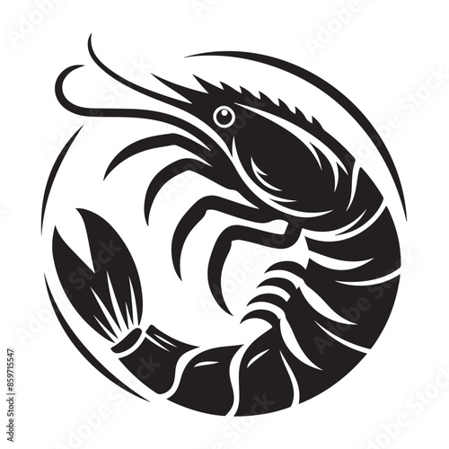 Prawns vector silhouette