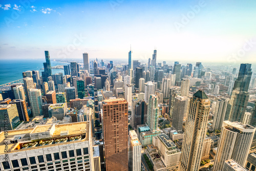 Wallpaper Mural Chicago Aerial Skyline View During a Sunny Day Torontodigital.ca