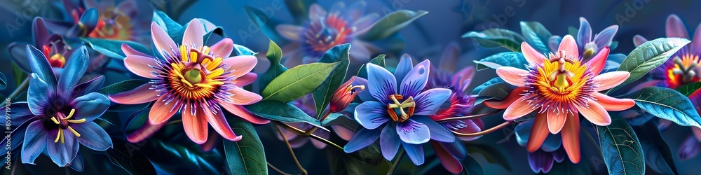 Beautiful adorable and youthful passion flowers Beautiful adorable and youthful passion flowers