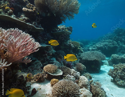 coral reef with fish