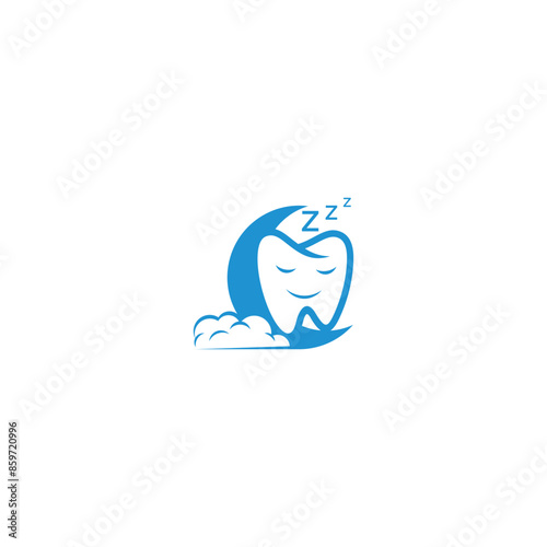 sleep smile dental logo design