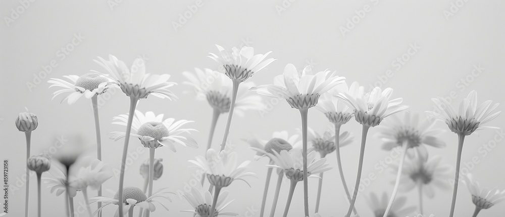 A stunningly sharp photo showcasing the tranquil charm of chamomile daisy flowers, exuding purity A stunningly sharp photo showcasing the tranquil charm of chamomile daisy flowers, exuding purity