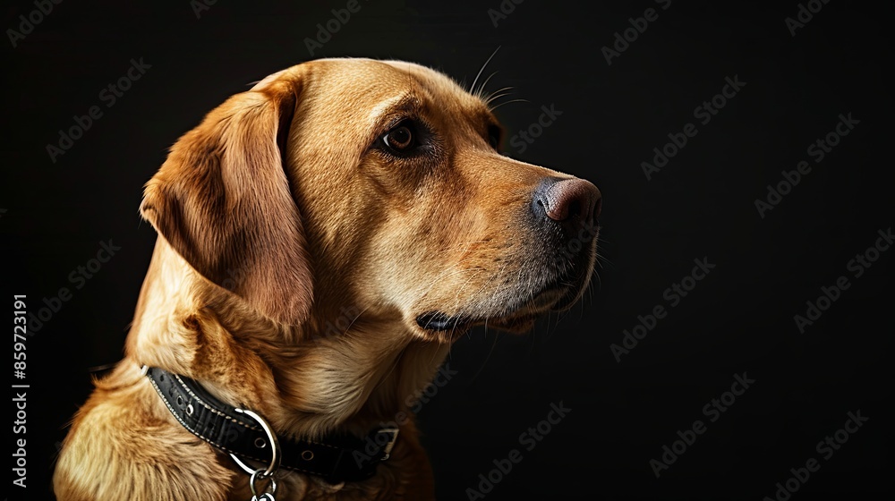 a dog with a dog collar a dog with a dog collar