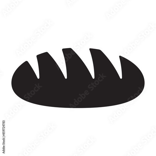 Bread icon, bread loaf icon.