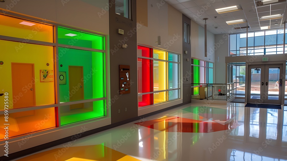 educational center with interactive exterior walls made of fiber cement siding that changes color with temperature and touch educational center with interactive exterior walls made of fiber cement siding that changes color with temperature and touch