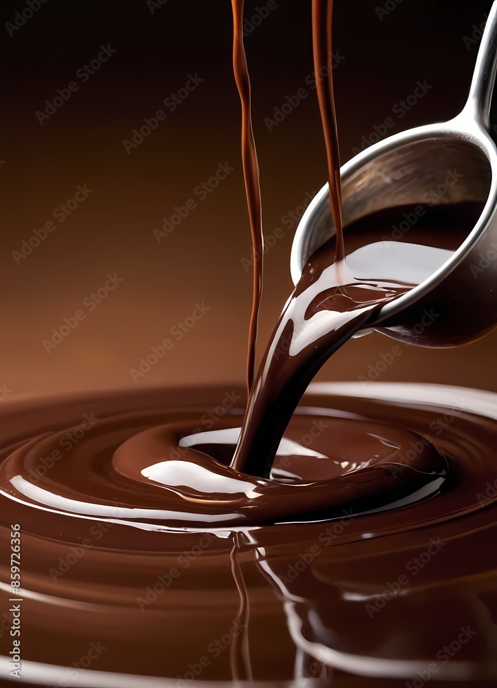 melted chocolate dripping food
