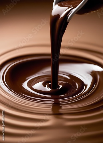 melted chocolate dripping food