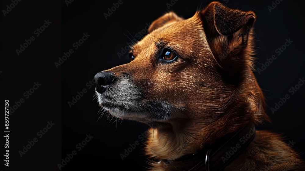 a dog with a dog collar a dog with a dog collar