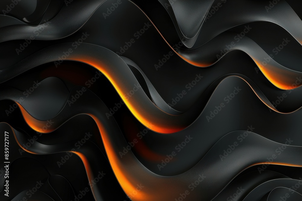 Flowing Abstract Waves: Dark and Luminous, Modern Digital Art, Futuristic Design, Black and Orange Curves, Smooth Textures, Elegant Minimalism, Dynamic Motion, Contemporary Aesthetics Flowing Abstract Waves: Dark and Luminous, Modern Digital Art, Futuristic Design, Black and Orange Curves, Smooth Textures, Elegant Minimalism, Dynamic Motion, Contemporary Aesthetics