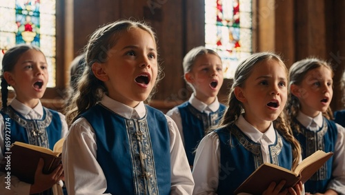 children singing in the church choir © Анастасия Макевич