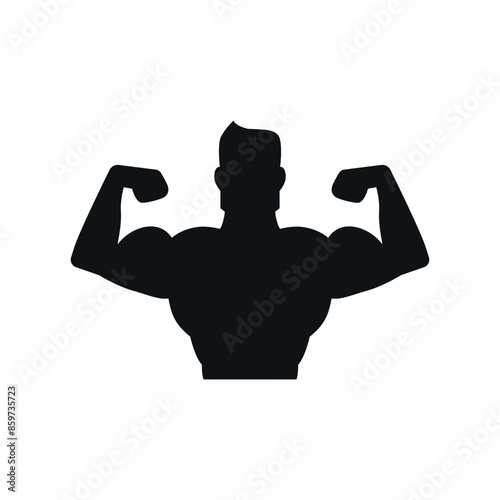 bodybuilder bodybuilding gym sport icon