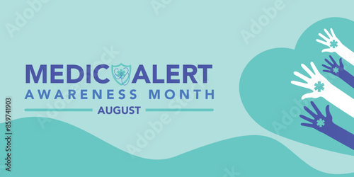 vector graphic of MedicAlert Awareness Month good for MedicAlert Awareness Month celebration. flat design. flyer design.flat illustration.
