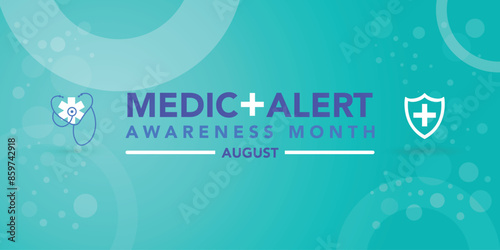 vector graphic of MedicAlert Awareness Month good for MedicAlert Awareness Month celebration. flat design. flyer design.flat illustration.
