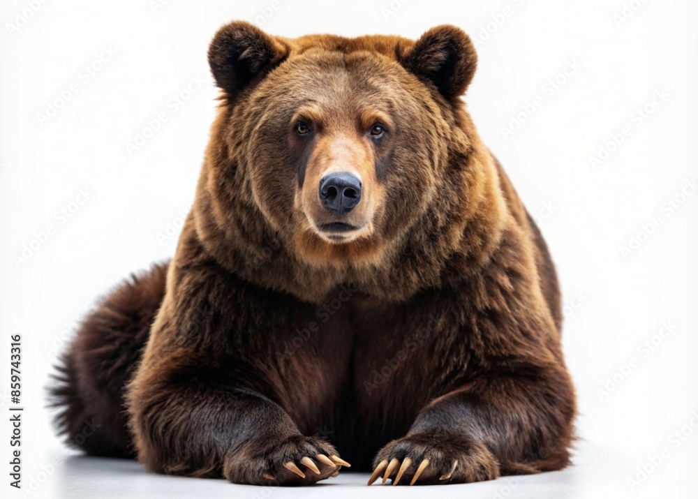 Fototapeta premium Bear on white