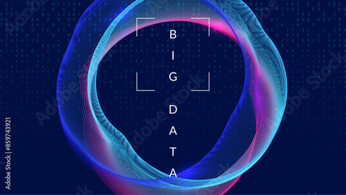 Digital Background. Innovative science, futuristic intelligence. Automation flow on the backdrop of education. Particles of energy in global information. Abstract Background.