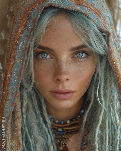 Portrait of a bohemian girl photo