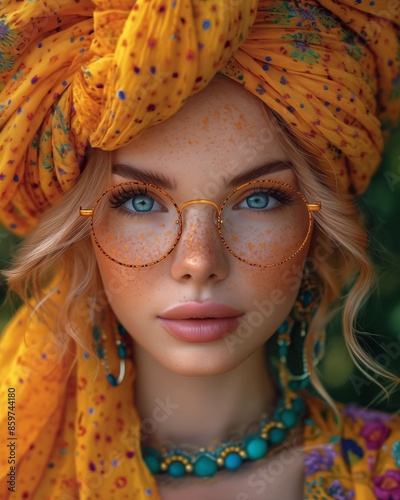 Portrait of a bohemian girl photo