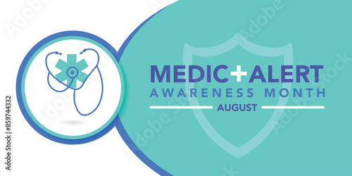 vector graphic of MedicAlert Awareness Month good for MedicAlert Awareness Month celebration. flat design. flyer design.flat illustration.
