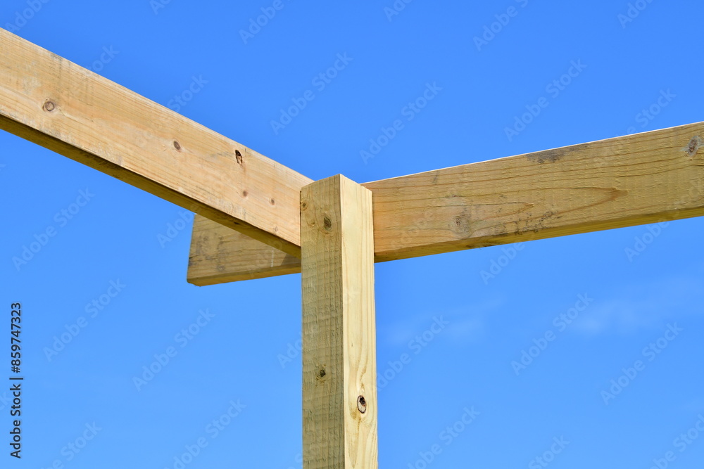 Wooden Boards in the Frame of a Structure Wooden Boards in the Frame of a Structure