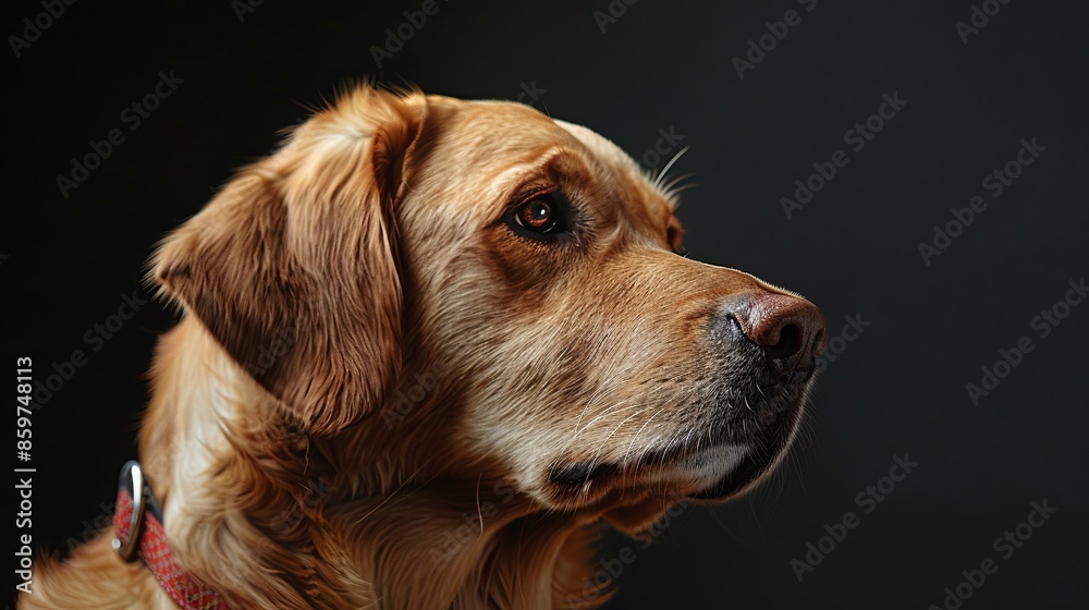a dog closeup on black background a dog closeup on black background