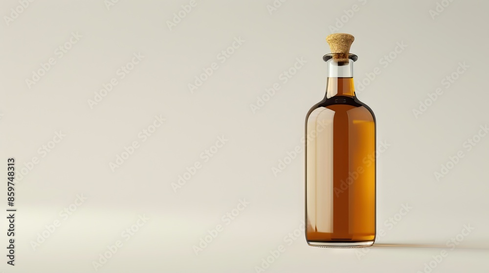 Bottle of cooking oil with cork cap isolated on white background. Clipping path. Bottle of cooking oil with cork cap isolated on white background. Clipping path.