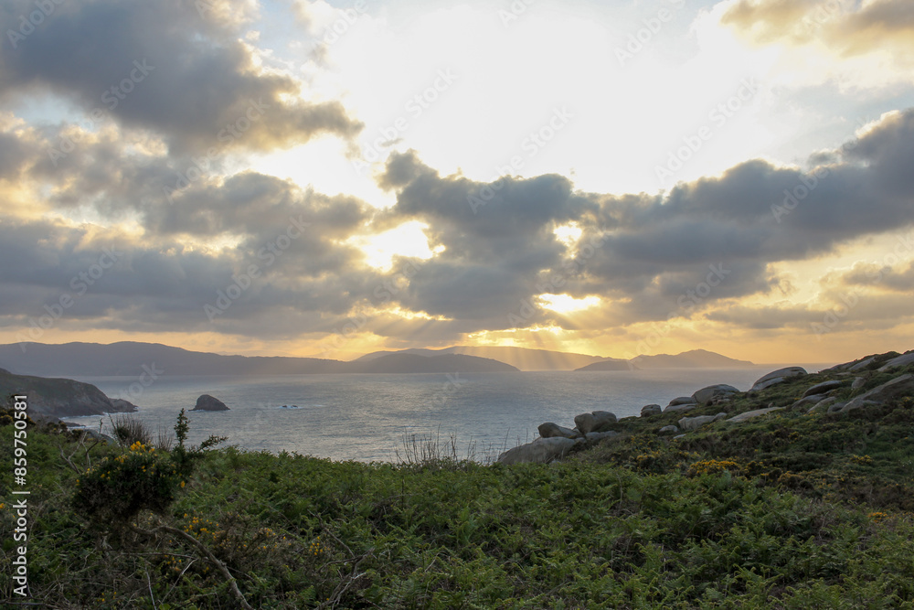 clouds over the Cantabrian sea during sunset clouds over the Cantabrian sea during sunset