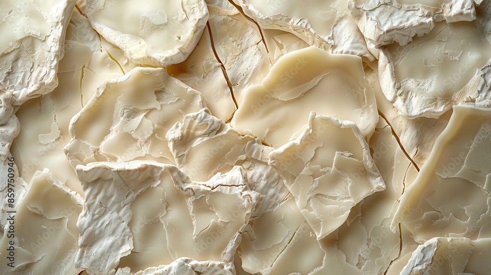 This image showcases a closeup view of thin, wax-like layers with intricate textures and details, capturing the delicate and subtle beauty of the material. This image showcases a closeup view of thin, wax-like layers with intricate textures and details, capturing the delicate and subtle beauty of the material.