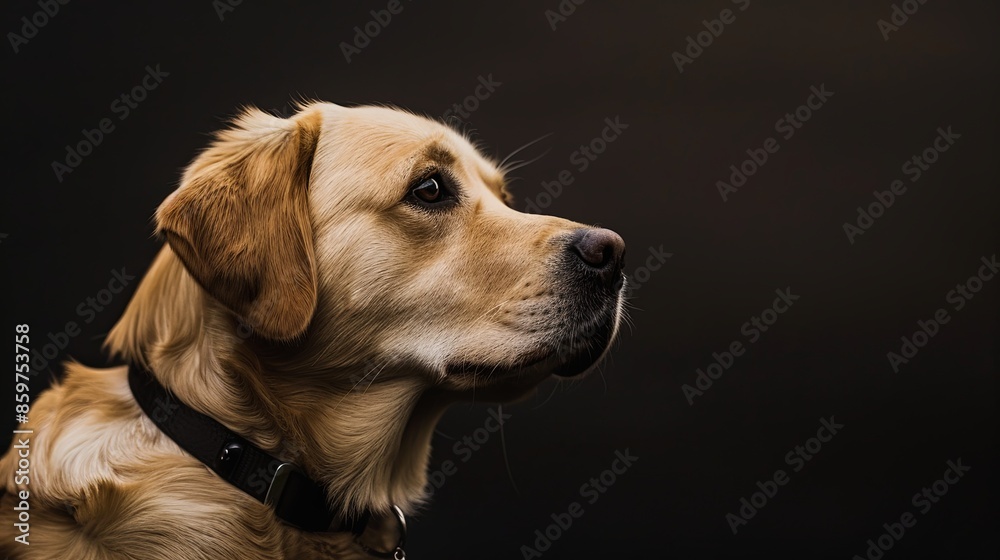 a dog closeup on black background a dog closeup on black background