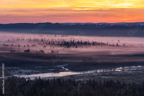 Morgenstimmung über dem Isartal