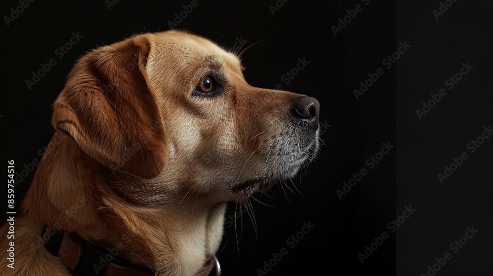 a dog closeup on black background a dog closeup on black background