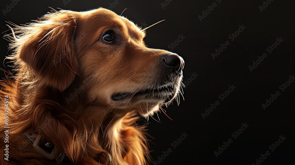 a dog closeup on black background a dog closeup on black background