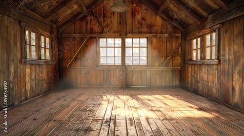 Wooden room with calendar