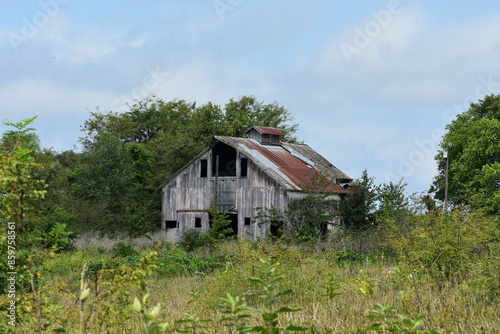 Weathered Barn in a Field