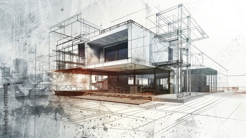 Modern House Architectural Blueprint