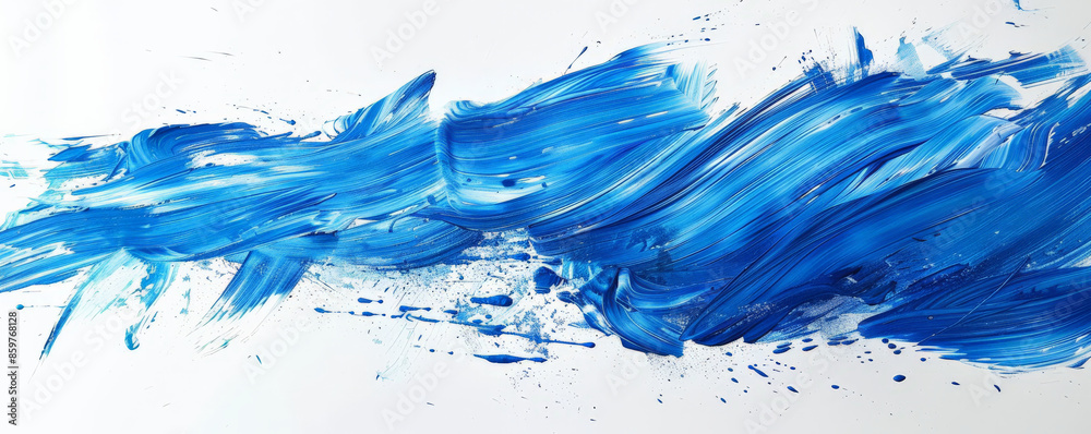 Electric Blues: Vibrant blue brush strokes on a white background, creating a dynamic and energetic effect. Electric Blues: Vibrant blue brush strokes on a white background, creating a dynamic and energetic effect.