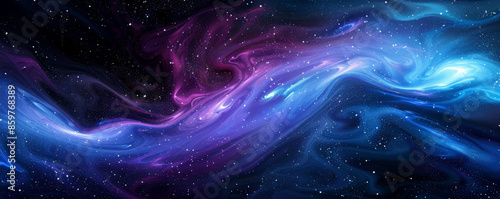 Galaxy Swirls: Dark brush strokes in shades of blue, purple, and black with tiny white dots, resembling a swirling galaxy.