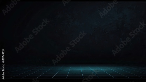 Abstract dark empty room with wall background  © Leon