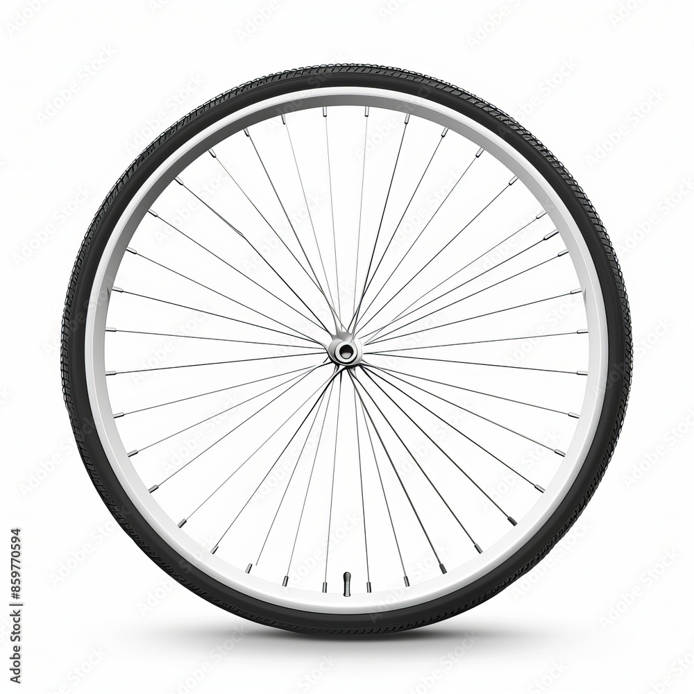 Bicycle wheel isolated on white background Bicycle wheel isolated on white background