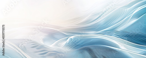 Medical background with a white and light blue color scheme, showcasing abstract lines and shapes to create a sense of movement and modernity.