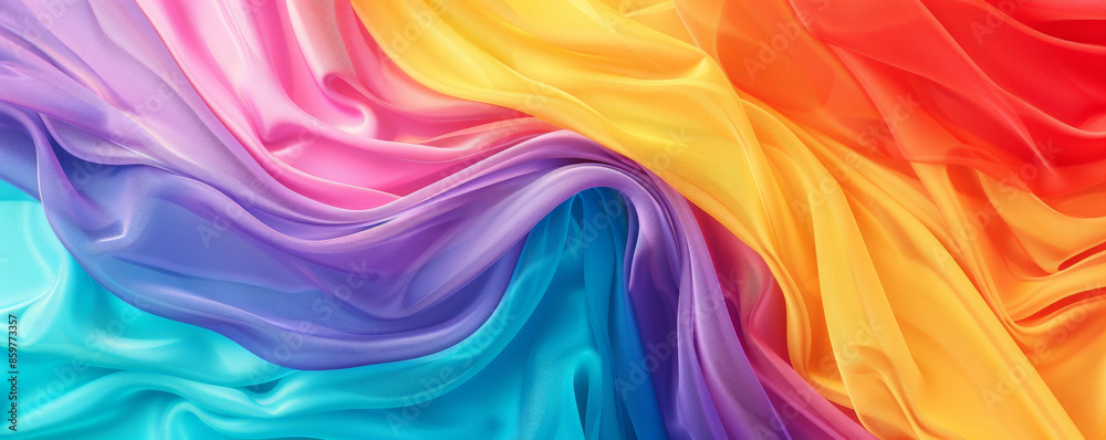Pride LGBT background showcasing a rainbow-colored wave pattern, smooth and calming Pride LGBT background showcasing a rainbow-colored wave pattern, smooth and calming