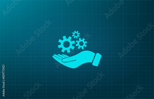 Vector illustration, blue background.