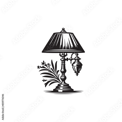 Vintage table lamp art