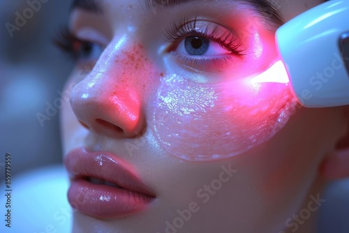 Animations showcase laser treatments like HIFU targeting deeper skin layers to lift and tighten Several entries