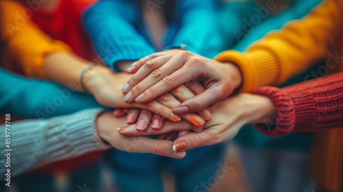 Small business partners stand together in support