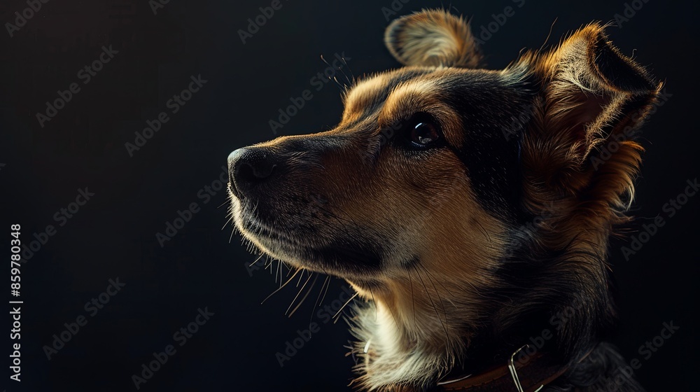 a dog with a dog collar a dog with a dog collar